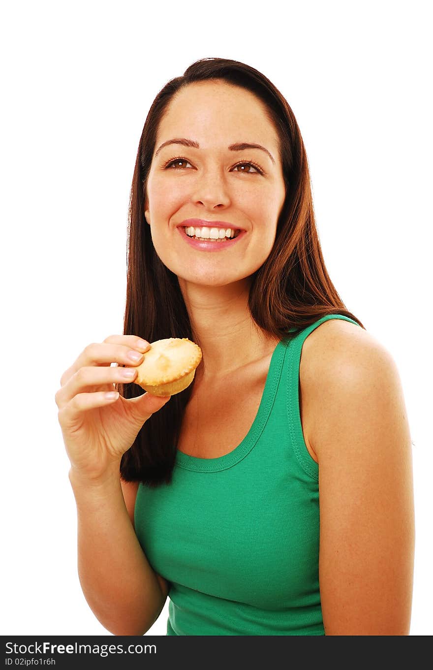 Woman with sweet pie