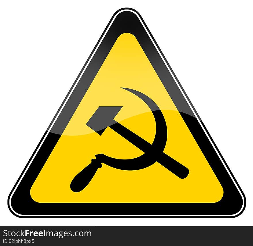 Communism symbol hammer and sickle