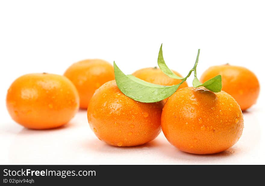 Fresh fruit on a white background