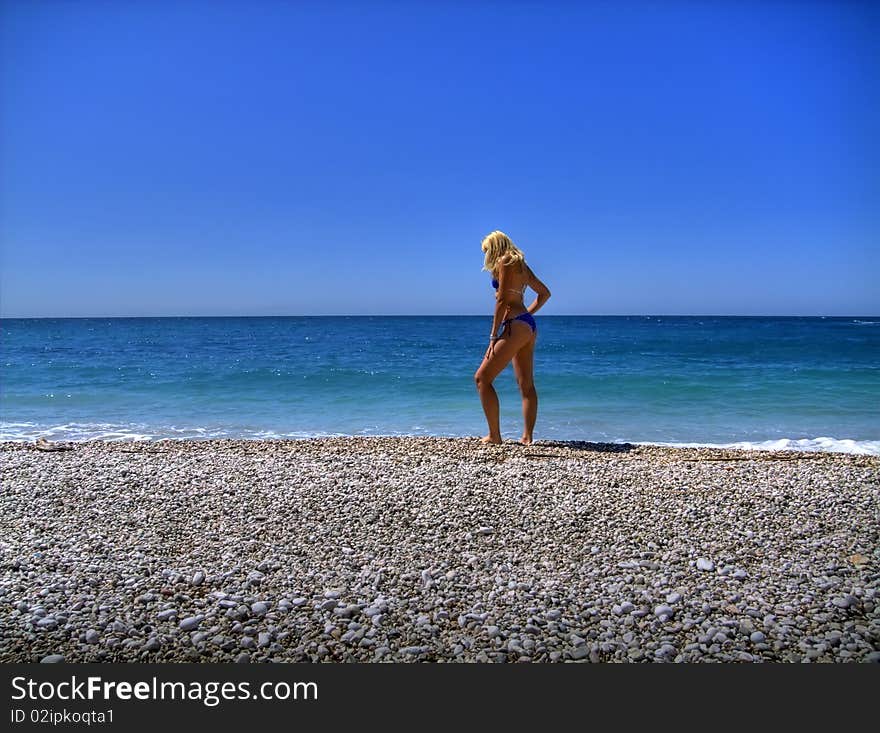 Girl on beach