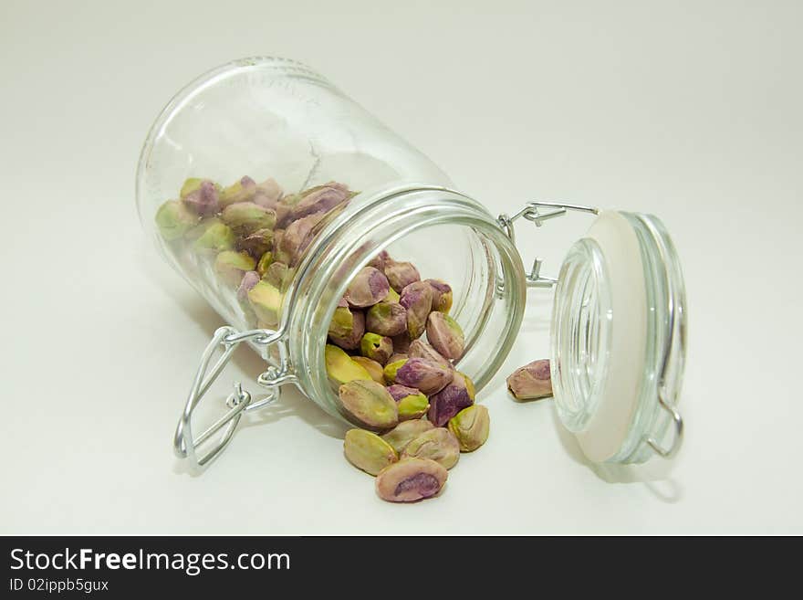 Pistachios in my grandma's jar. Pistachios in my grandma's jar