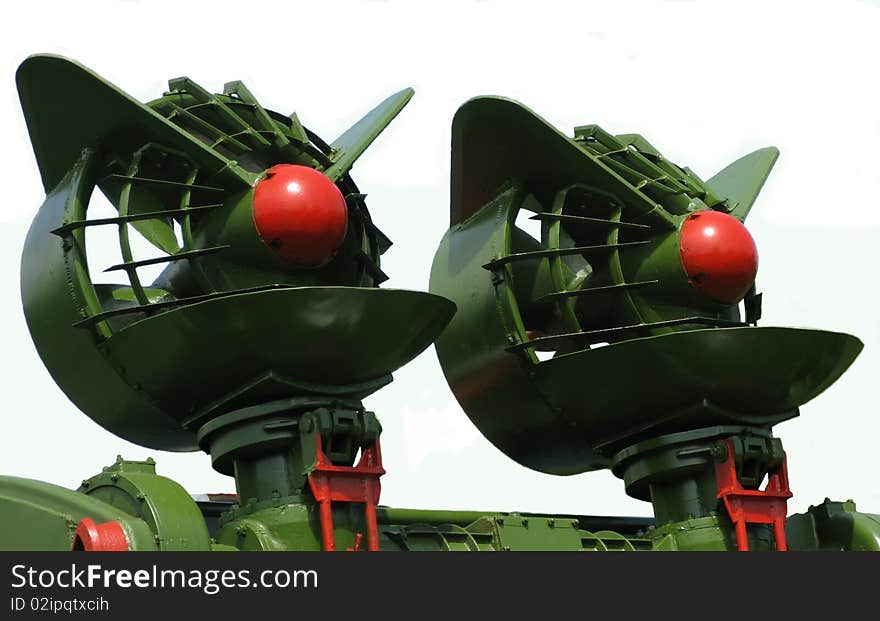 Military equipment on display in peacetime. Military equipment on display in peacetime