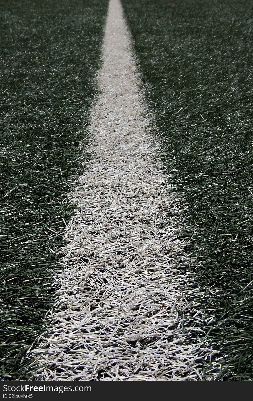 White line on turf