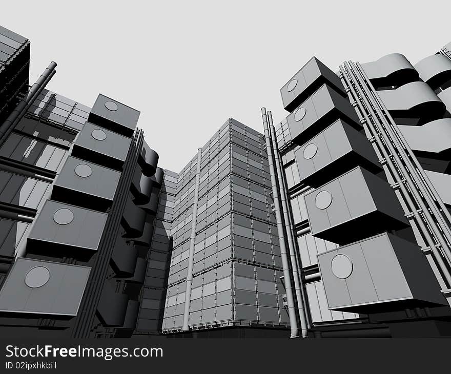 The graphic image of building construction. The graphic image of building construction