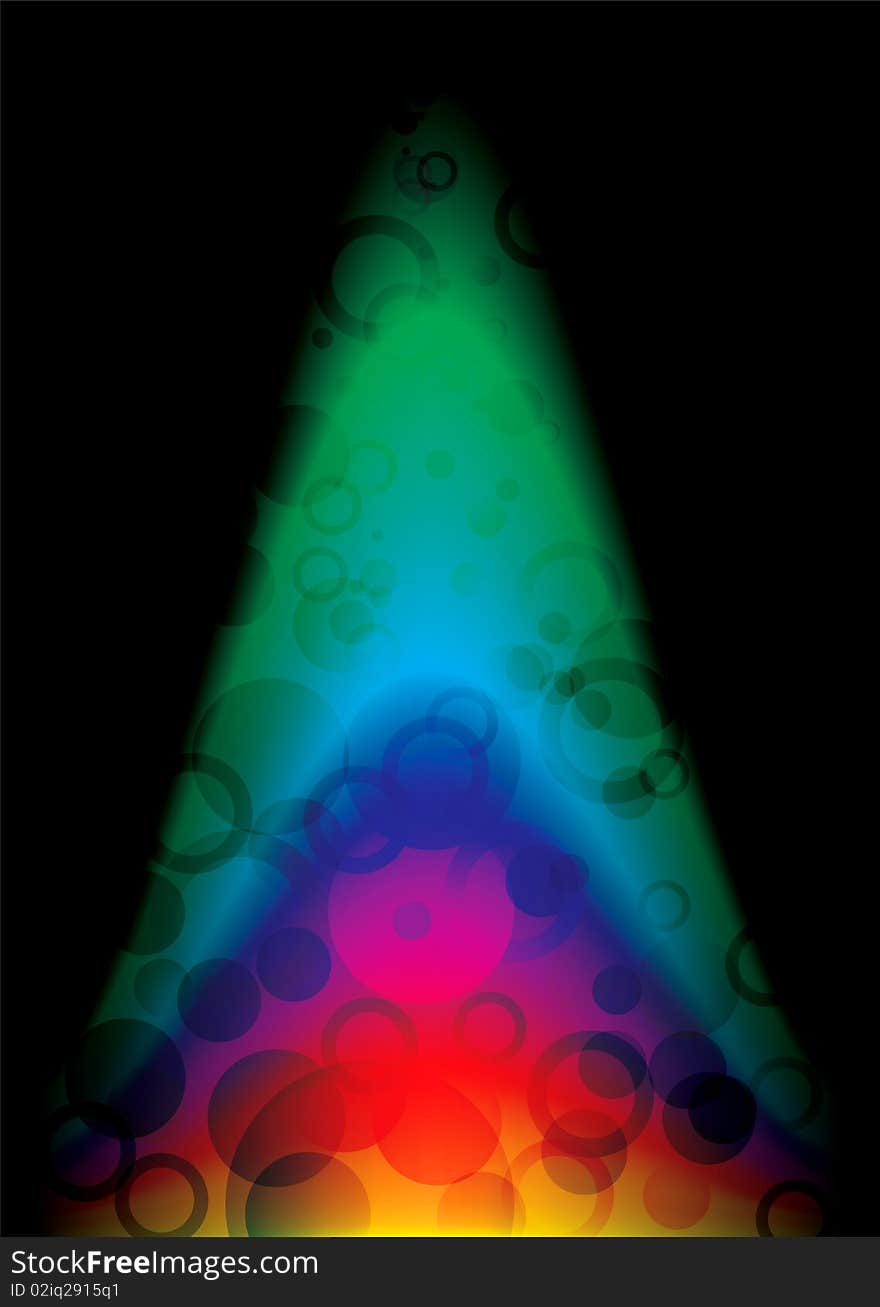 Abstract brightly colored rainbow flame glow black background. Abstract brightly colored rainbow flame glow black background