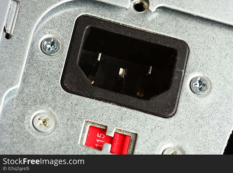 Shot of a power socket. Shot of a power socket