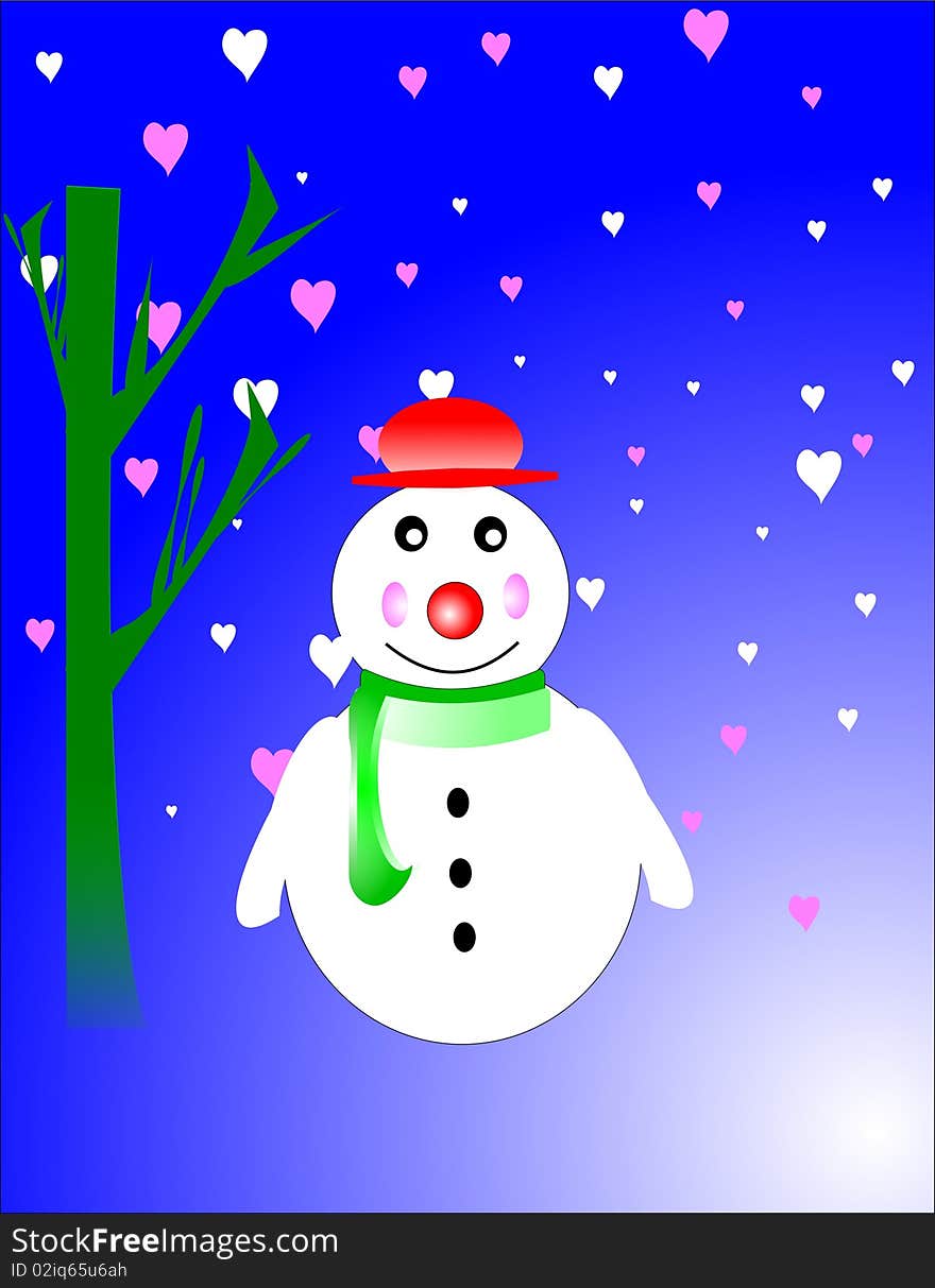 Happy snowman