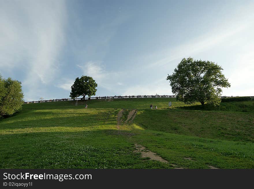 Moscow,  observation platform of Sparrow Hills