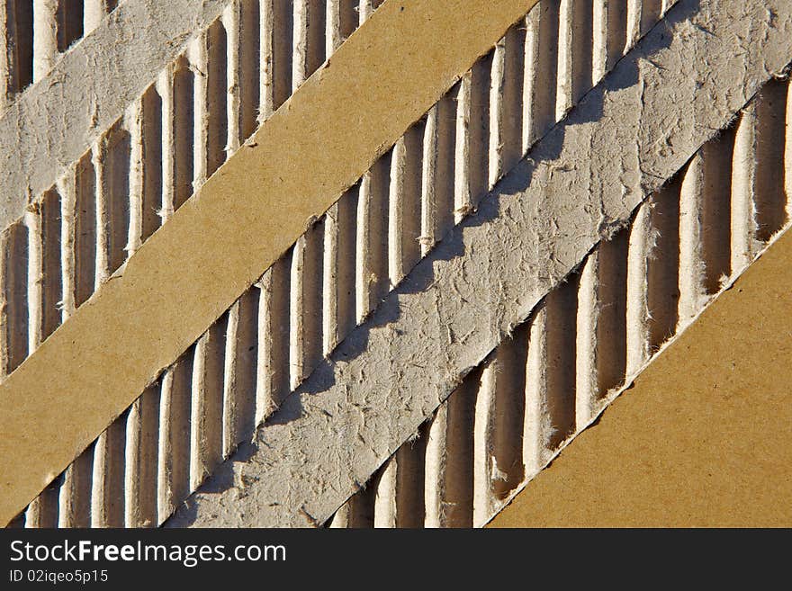 Wavy layers of a cardboard. Wavy layers of a cardboard