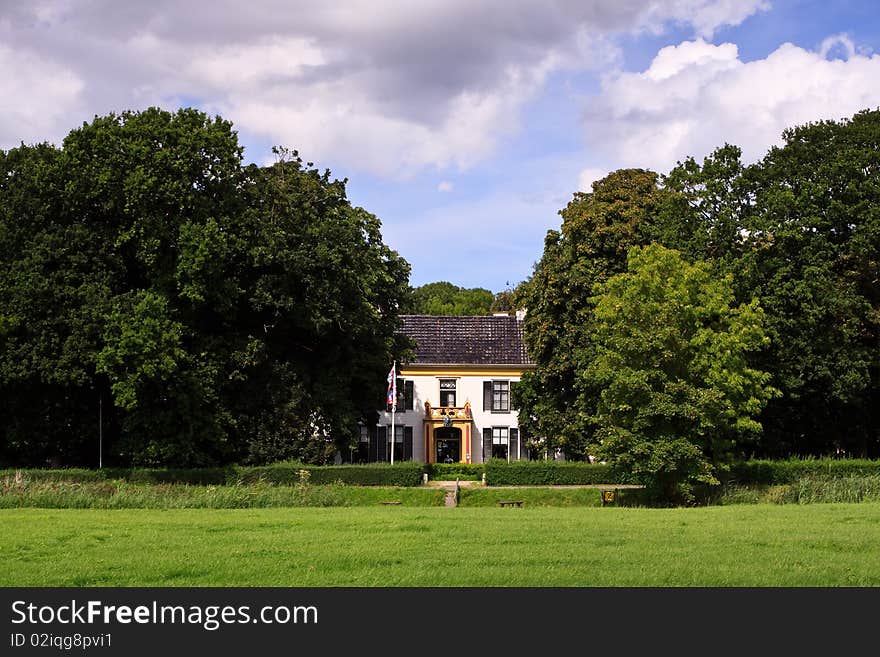 Ancient landhouse lying in the woods