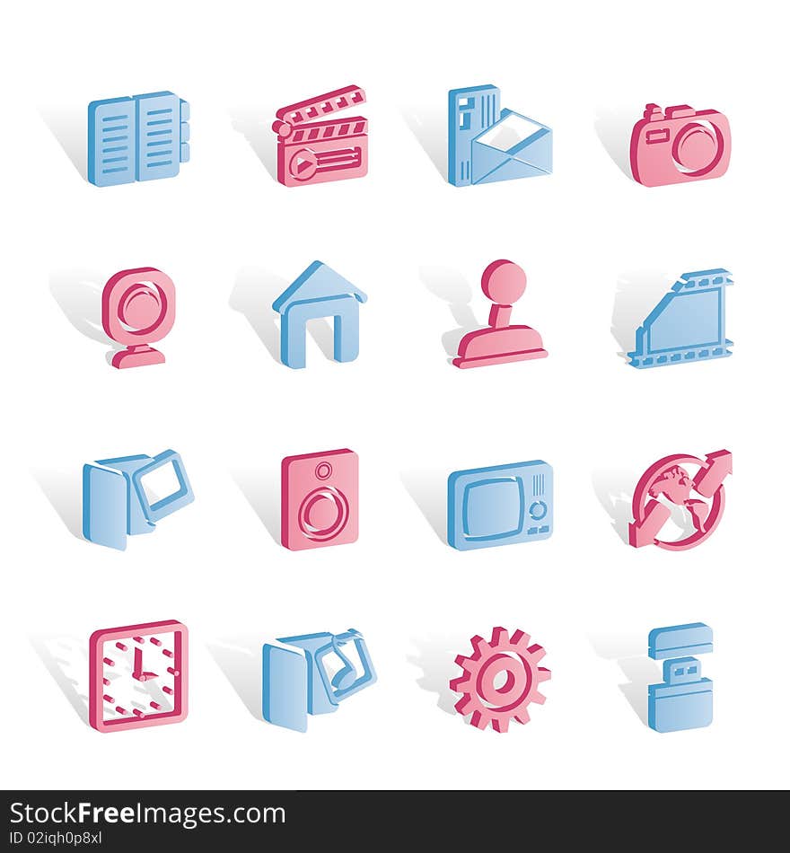 Internet, Computer And Mobile Phone Icons