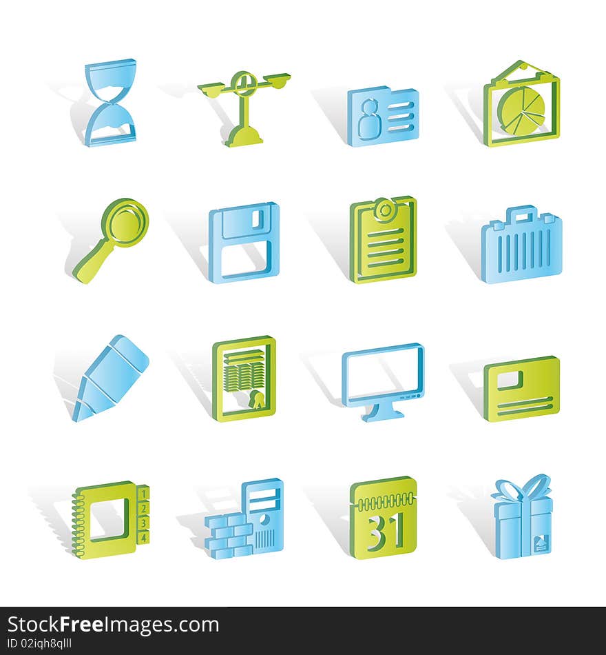 Business and office icons -   icon set