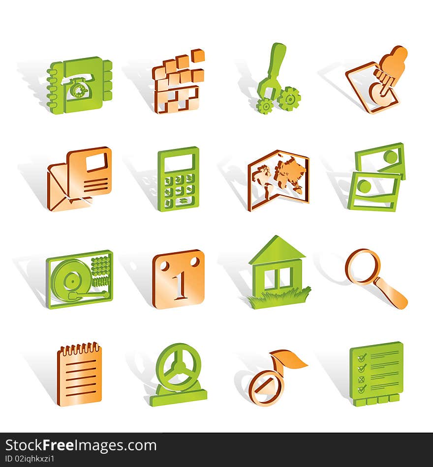 Mobile Phone and Computer icon - Vector Icon Set. Mobile Phone and Computer icon - Vector Icon Set