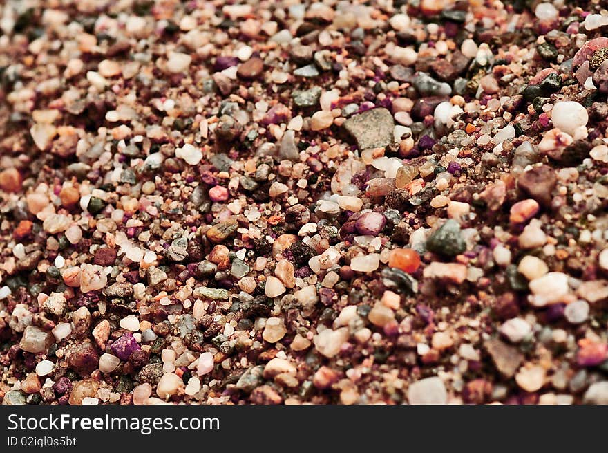 Circle Shaped Little Rocks And Sand