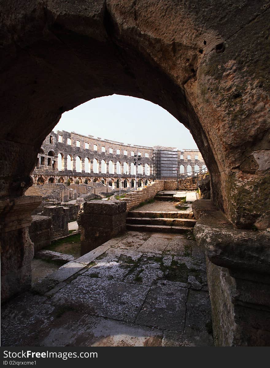 Ancient Roman Arena in Pula