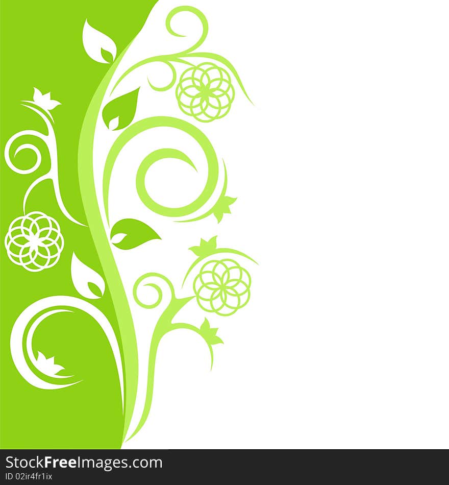 Beautiful floral background. Illustration with Spring flowers and free space for Your text