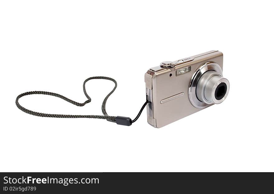 The camera on a white background