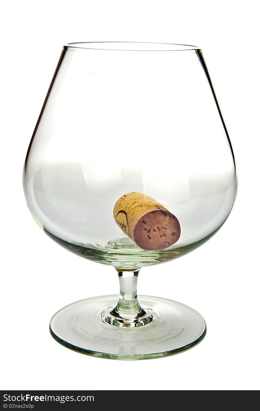 Empty Glass With Cork