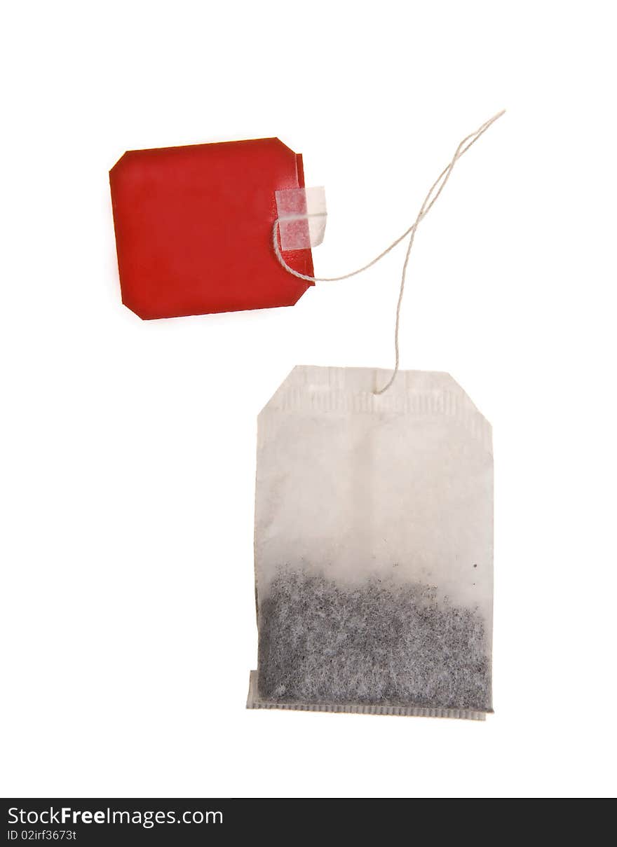 Teabag isolated on white