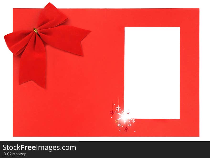 Red christmas card for your own text