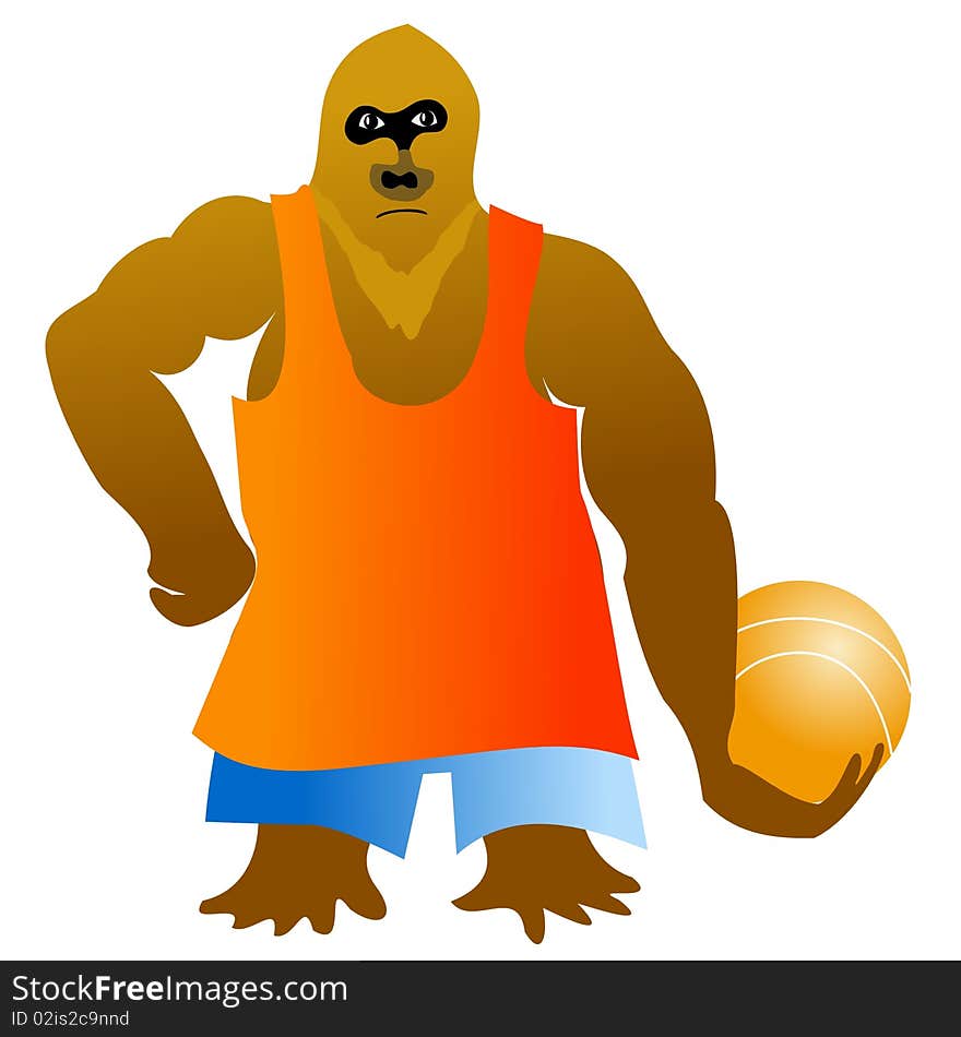 Vector illustration of basketball player