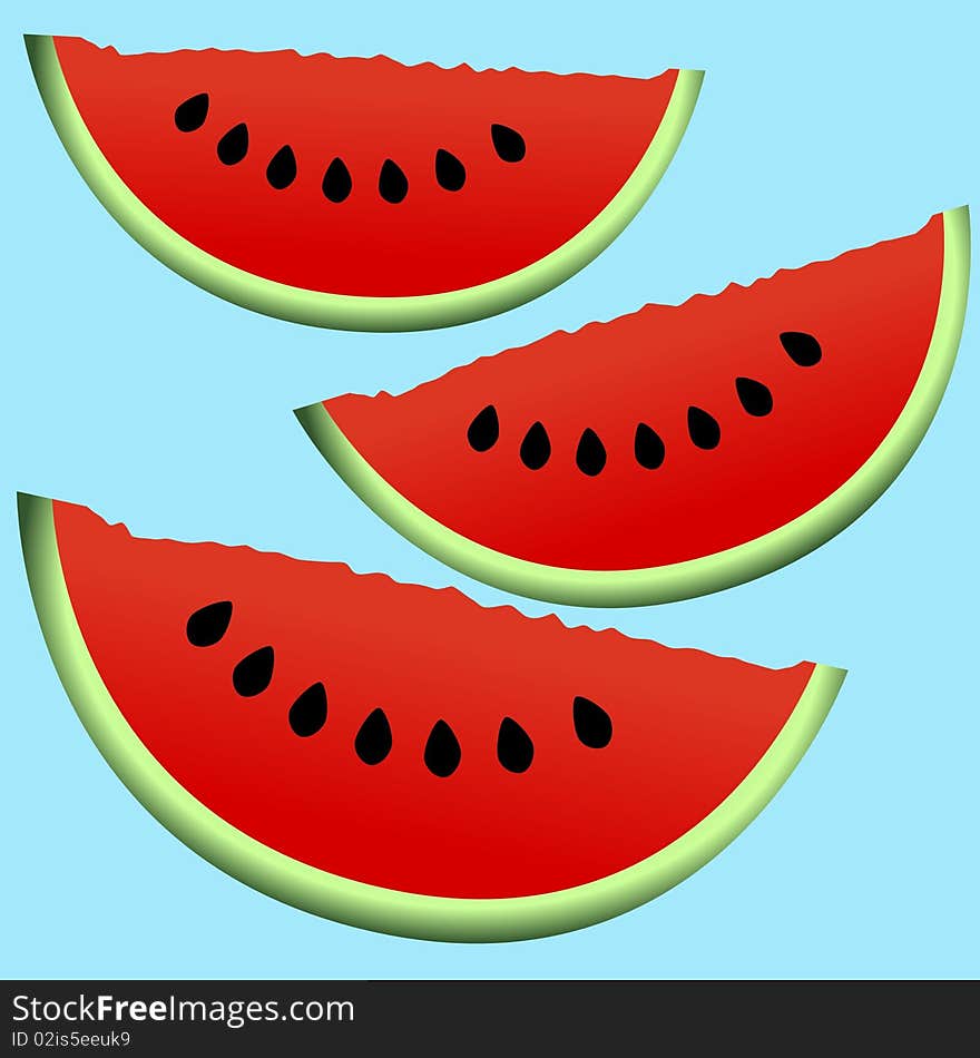 Texture Of Cutting Watermelon