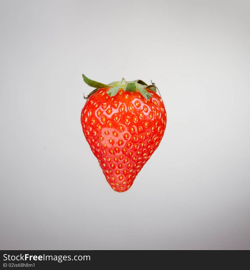 Strawberry on a gray background