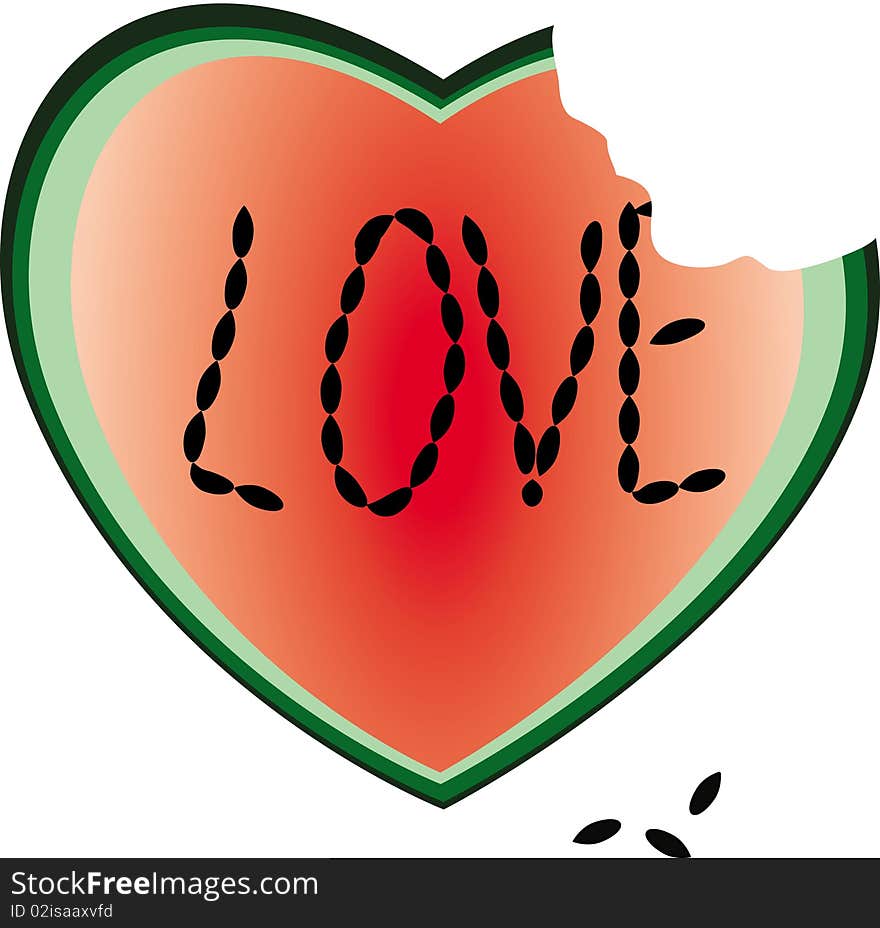 Heart From A Water-melon