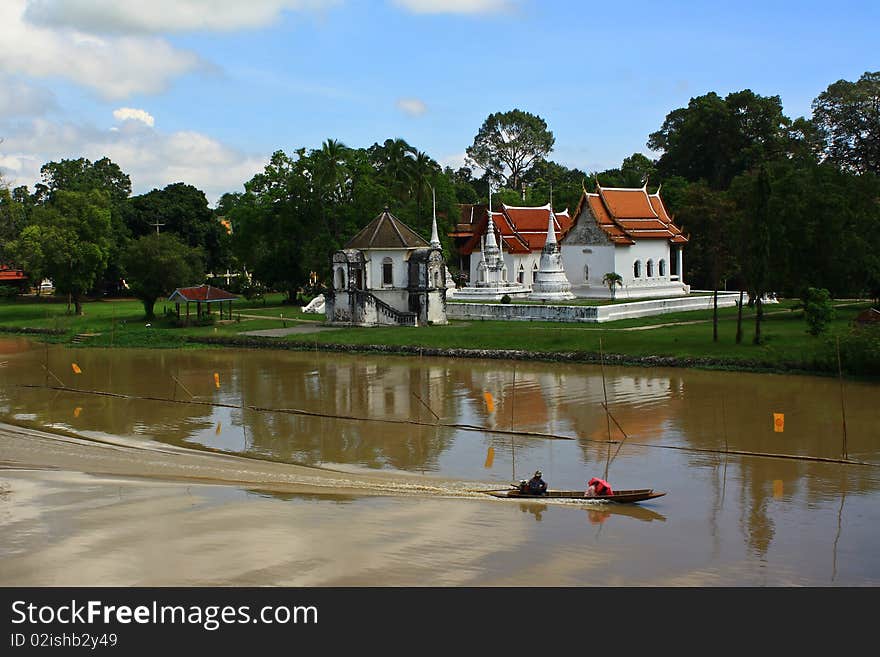 Wat Boat, an over 100 years old temple, located on the side of Maeklong River, Thailand. Wat Boat, an over 100 years old temple, located on the side of Maeklong River, Thailand