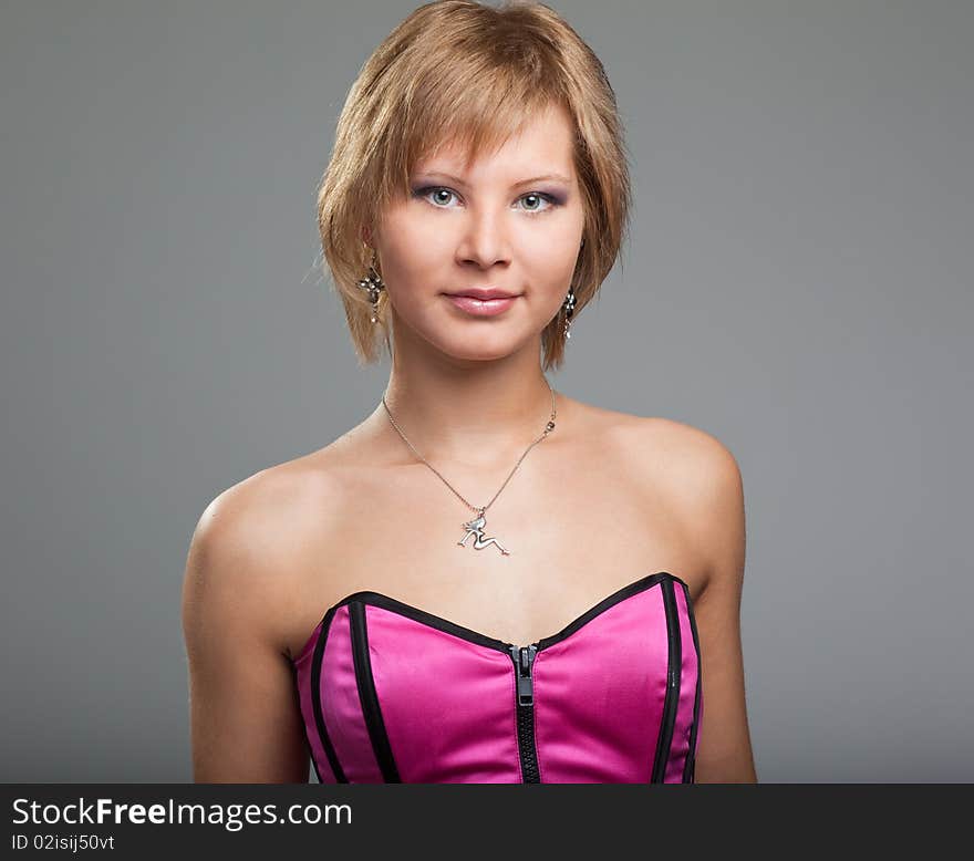 Young Woman Posing In Studio