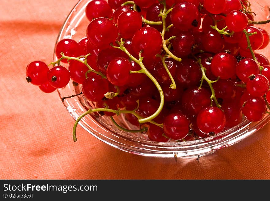 Still life with red currant on the bow