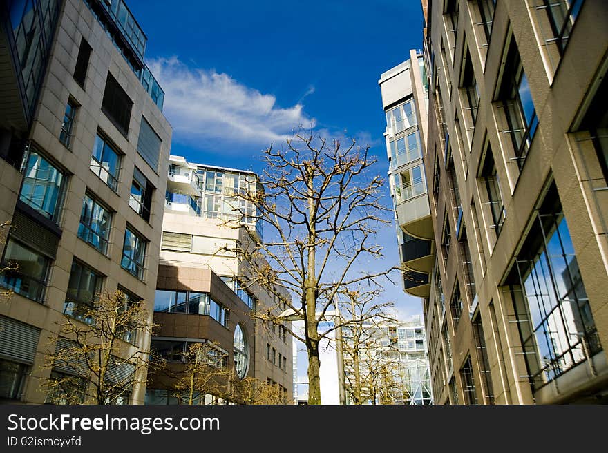 Modern building in the business centr of Oslo, Norway