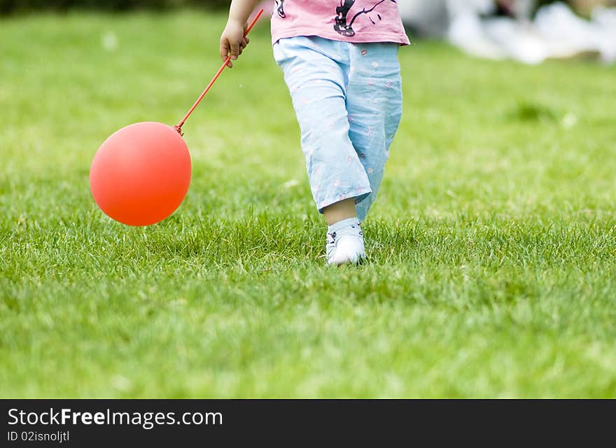 Children in the green lawn. Children in the green lawn