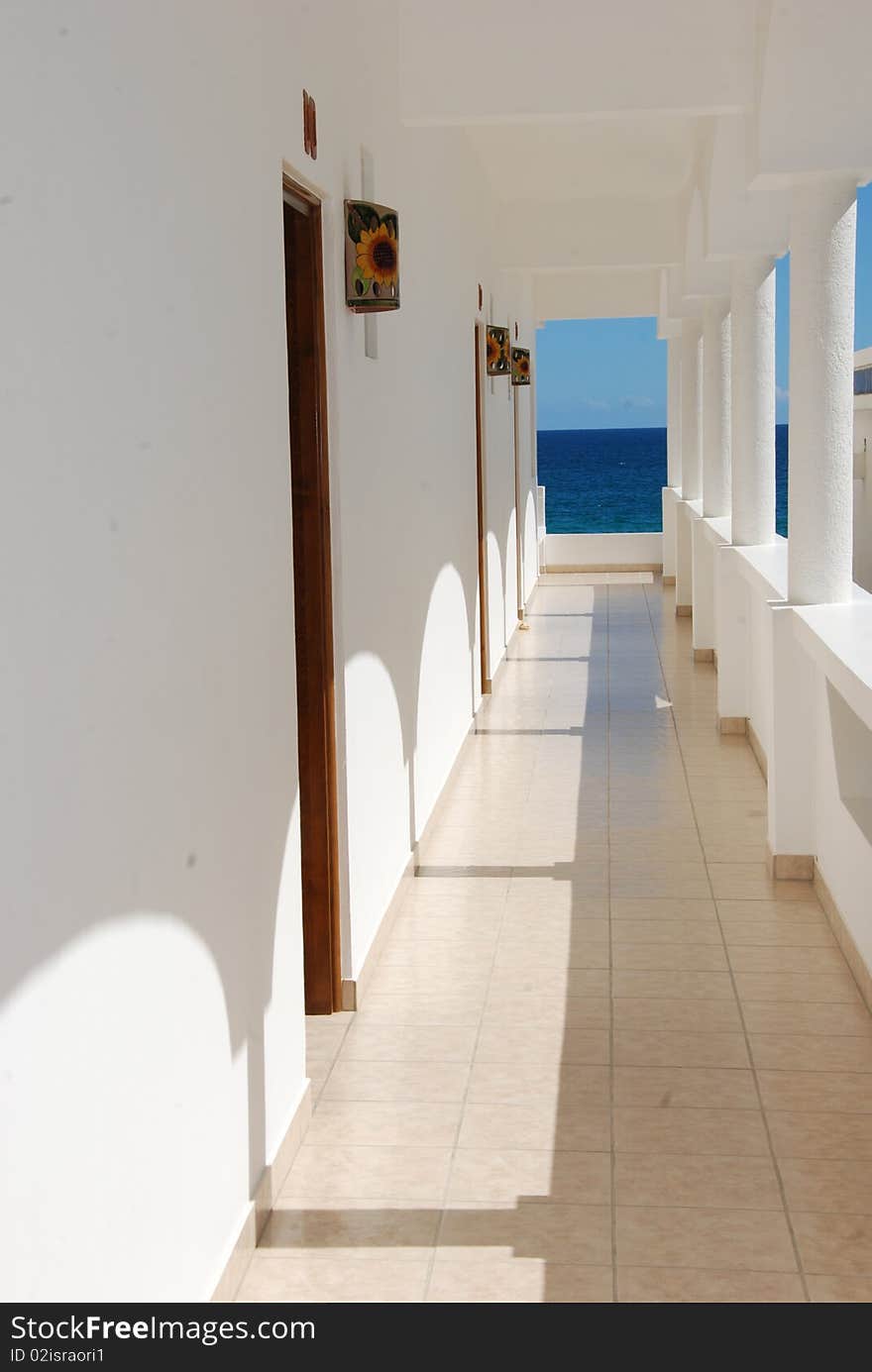 Hall Way With Ocean View