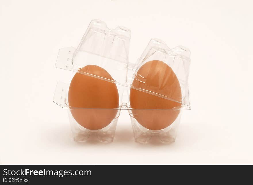 Eggs with the white background