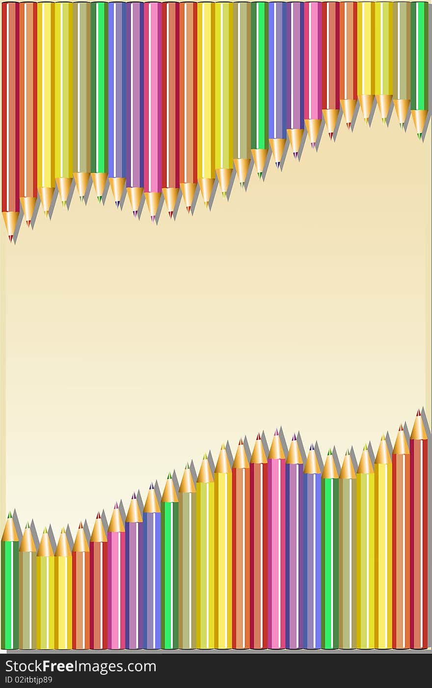 Multicolored Pencils Background for School and Office