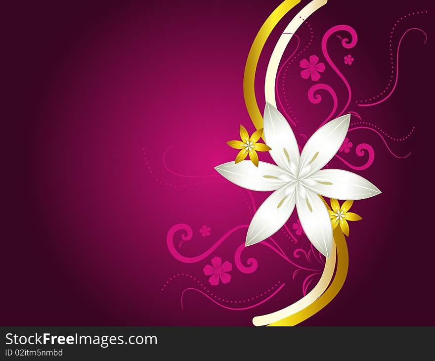 Abstract floral background,  illustration