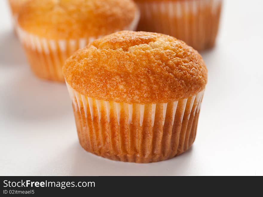 Tasty magdalena, homemade sweet with lemon and sugar