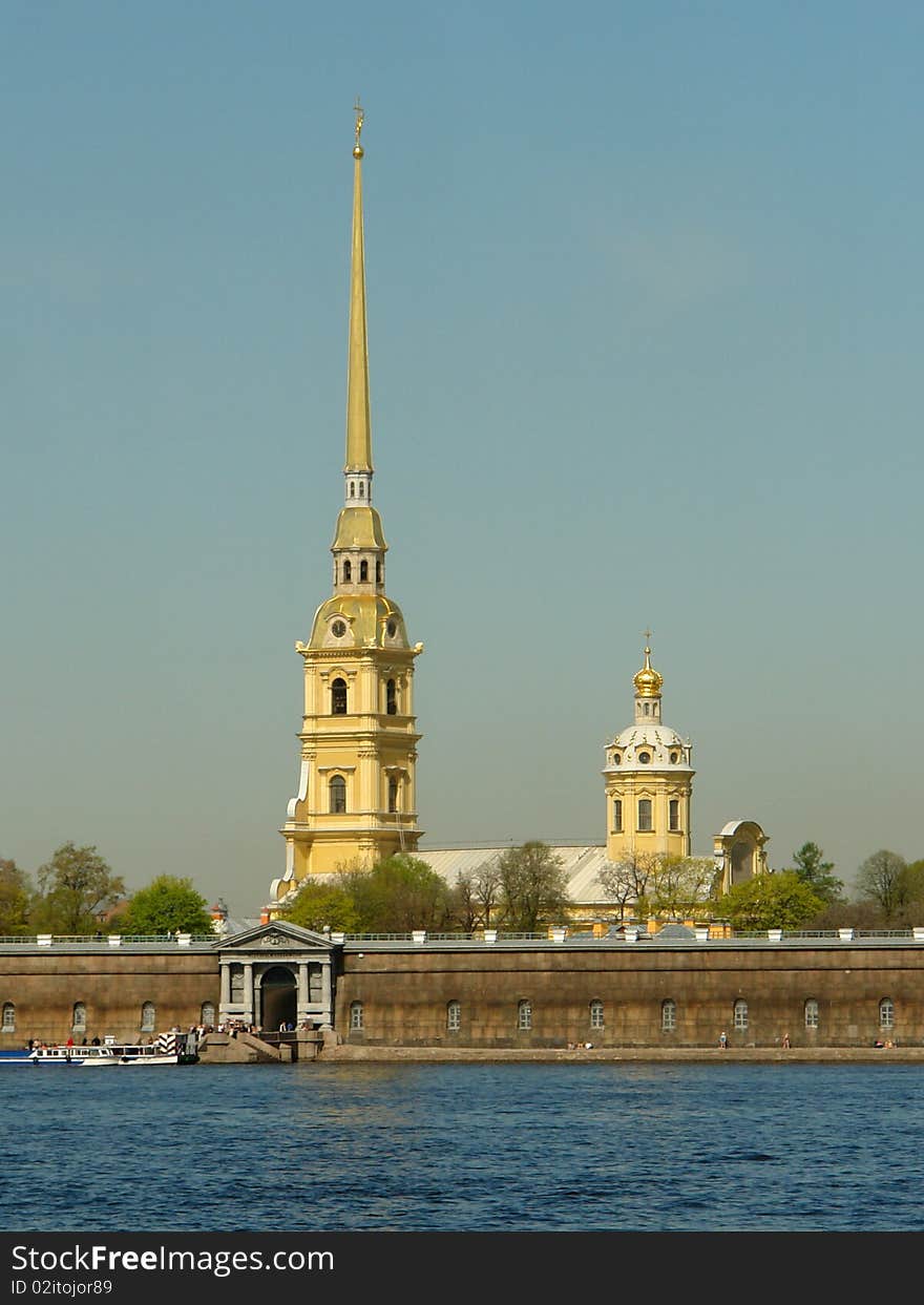 The Peter and Paul Fortress, panorama from the Winter palace