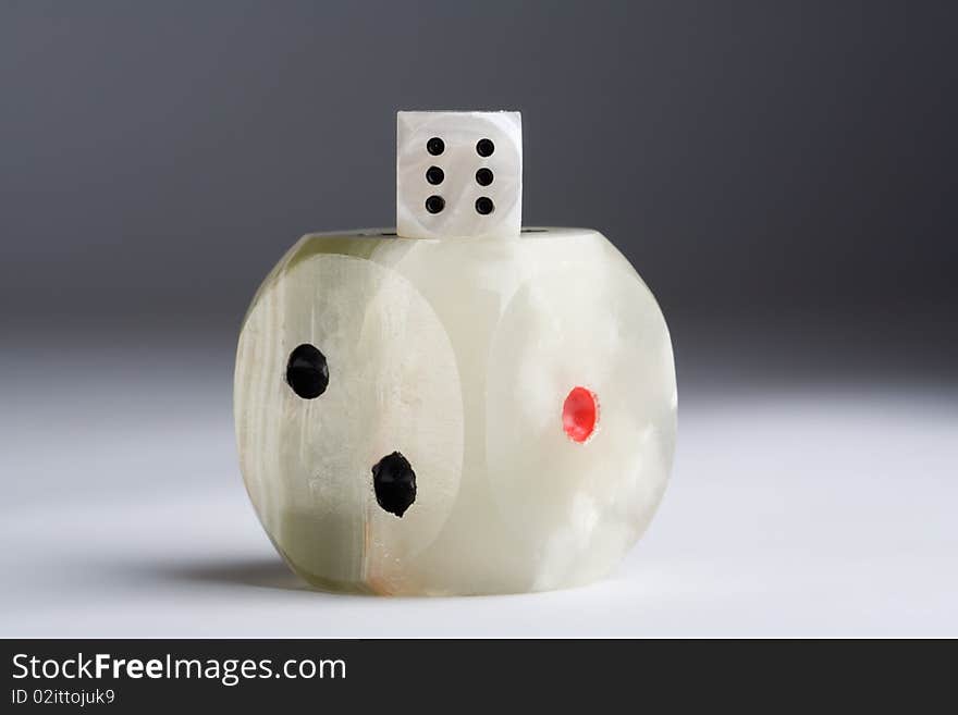 Two dice cube, isolated