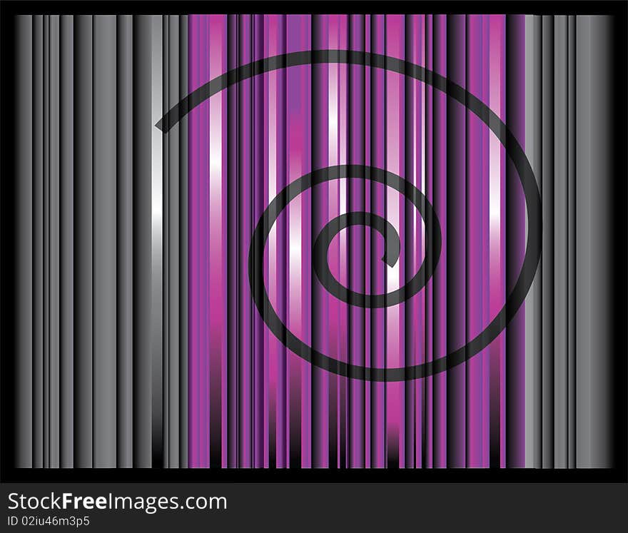 Background with stripes and spiral