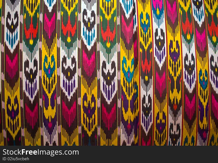 Beautiful photos of fabric with oriental ornaments.