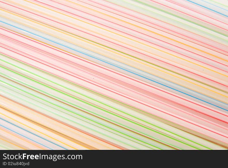 Straws And  Background.