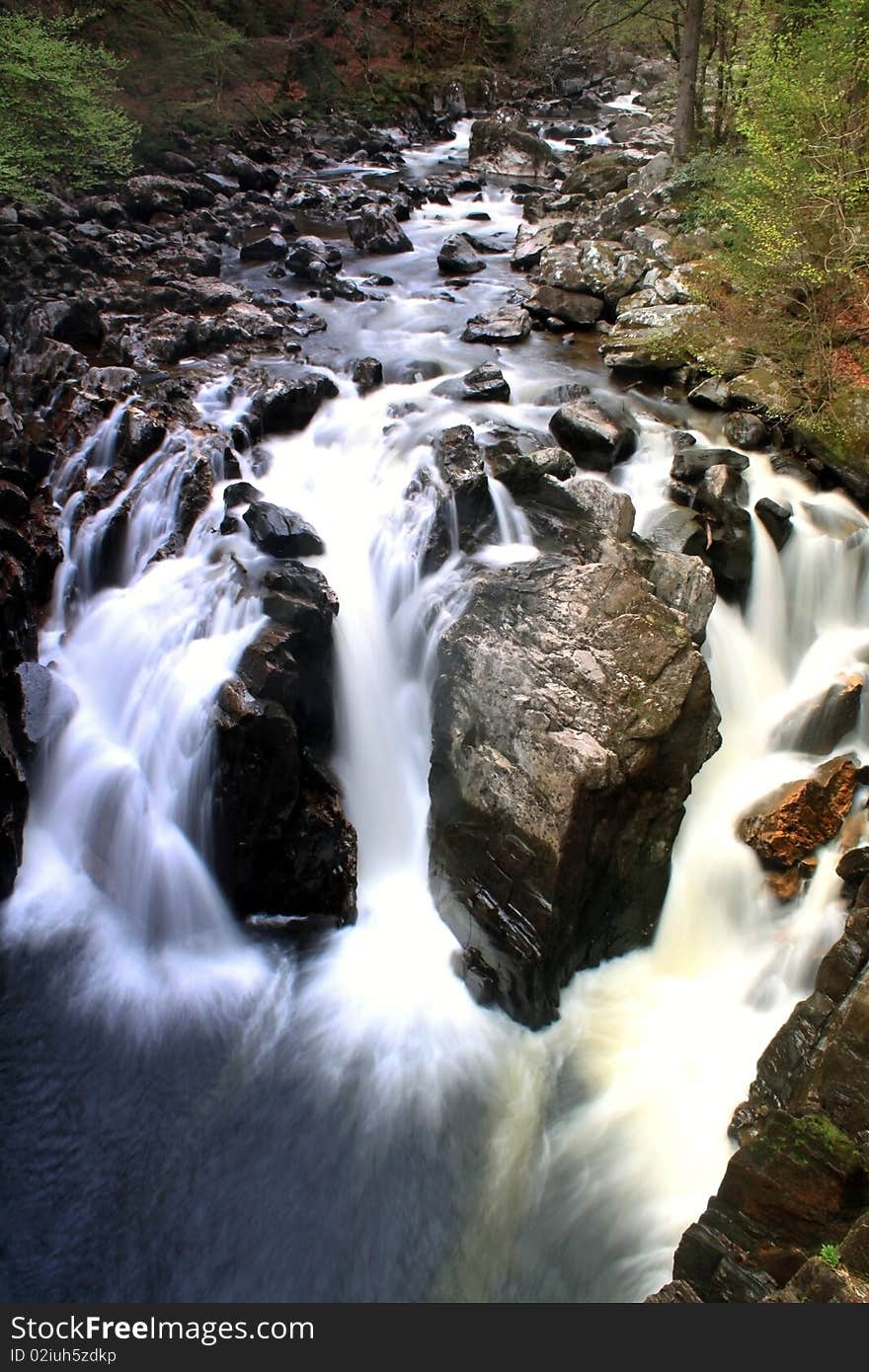 The herimtage falls north of perth on the a9,in scotland. The herimtage falls north of perth on the a9,in scotland