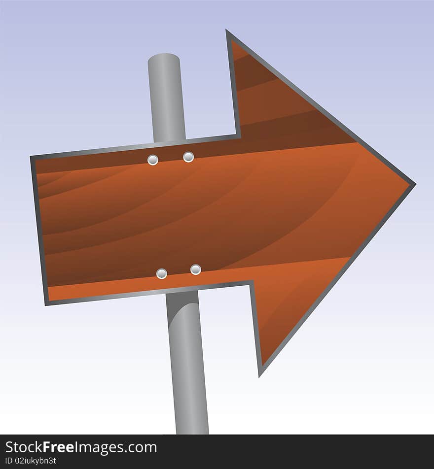 Illustration of a wooden signpost