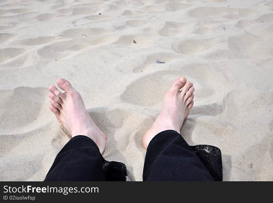 Foot On The Beach