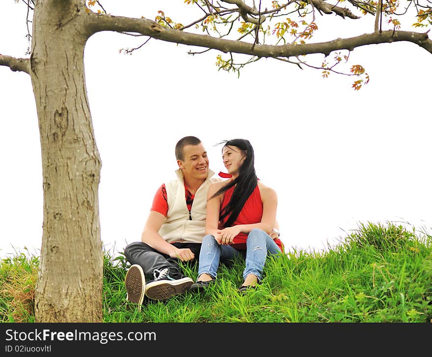 Teenagers outdoor, beautiful scene