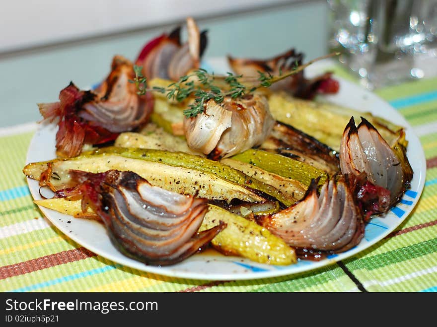 Zucchini And Onion Platter