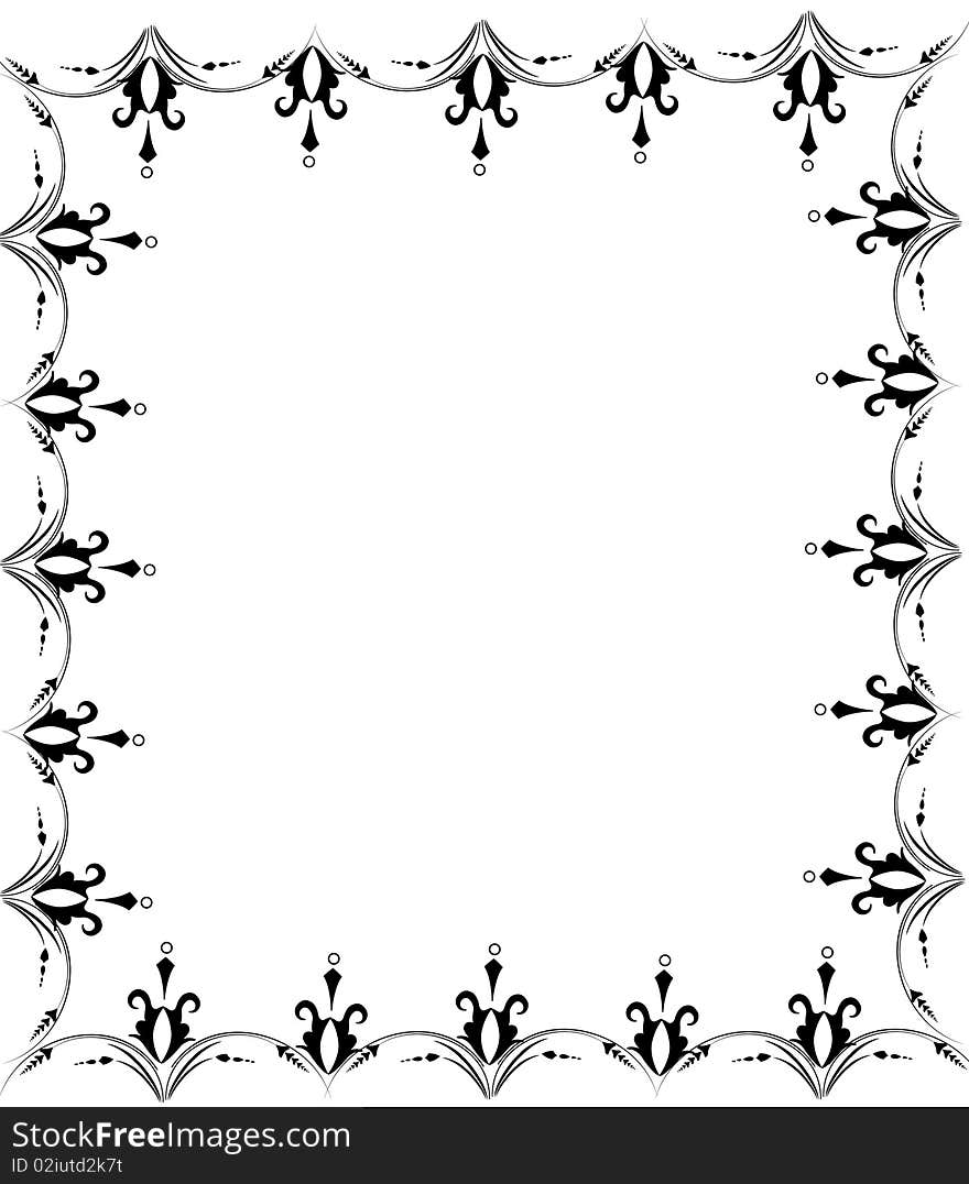 Decorative black frame, illustration,design. Decorative black frame, illustration,design