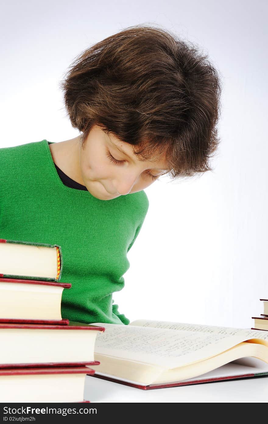 Learning, girl with books